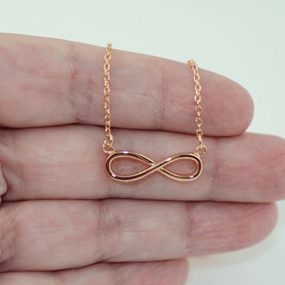 Gold Infinity Necklace, Infinity Necklace, Bridal Party Gift, Bride Necklace, Love Necklace, Forever Necklace, Infinity Jewelry, Gold, Rose