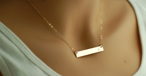 Gold Nameplate Necklace | Gold Name 