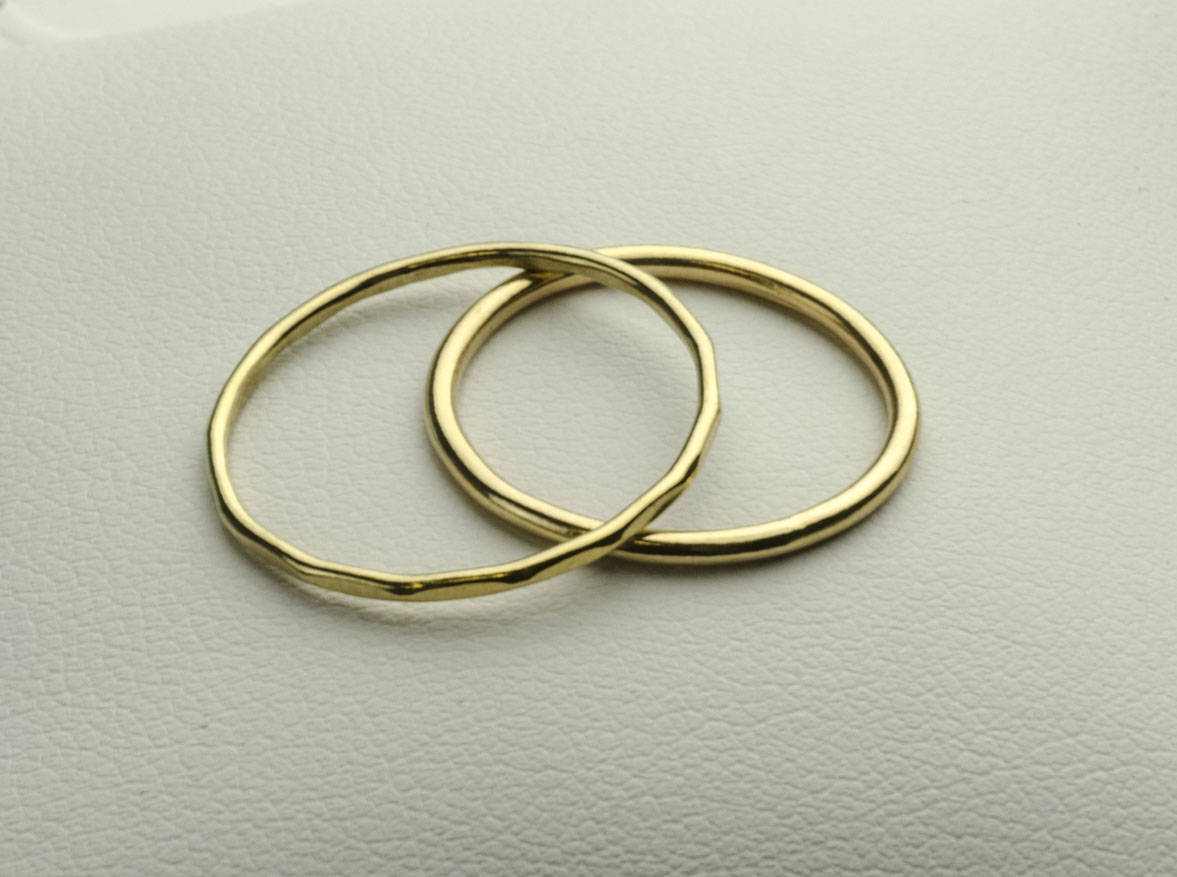 Stackable Real Gold Rings Real Gold Stackable Ring For Women, Delicate Stacking Ring 18k Solid ...