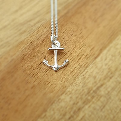 Anchor Necklace, Sterling Silver Anchor Necklace, Silver Anchor Necklace, Silver Anchor, Anchor Charm, Nautical Jewelry, Gift For Her