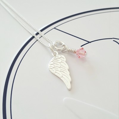 Angel Wing Necklace, Sterling Silver Angel Wing Necklace, Wing Necklace, Angel Wing Charm, Gift For Her, Alexia Jewellery