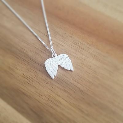 Angel Wing Necklace/Angel Necklace/Guardian Angel Necklace/Wing Necklace/Silver Angel Wing Necklace/Silver Wing Necklace/Remembrance Gift