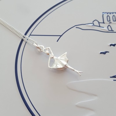 Ballerina Necklace, Sterling Silver Ballet Necklace, Ballet Charm, Gift For Her, Alexia Jewellery