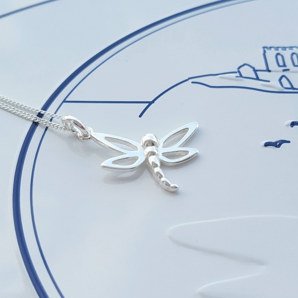 Dragonfly Necklace, Silver Dragonfly Necklace, Silver Dragonfly, Sterling Silver, Dragonfly Jewelry, Gift For Her