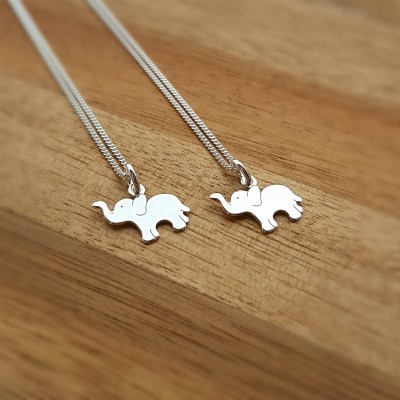 Elephant Necklace, Sterling Silver Elephant Necklace, Silver Elephant Necklace, Silver Elephant, Elephant Charm, Gift For Her