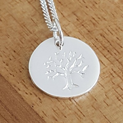 Family Tree Necklace, Sterling Silver Family Tree Necklace, Silver Family Tree Necklace, Silver Family Tree, Family Tree Charm, Tree of Life