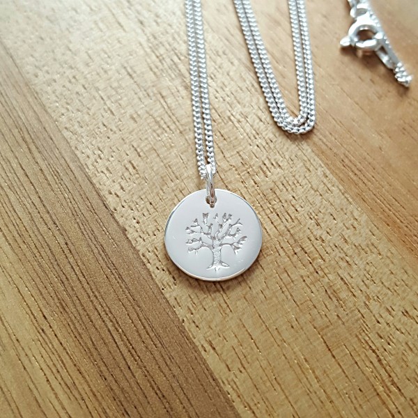 Family Tree Necklace, Sterling Silver Family Tree Necklace, Silver Family Tree Necklace, Silver Family Tree, Family Tree Charm, Tree of Life