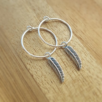 Feather Earrings, Sterling Silver Feather Earrings/Silver Feather Earrings/Silver Feather/Feather Jewelry/Feather Jewellery/Gift For Her