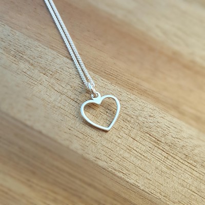 Heart Necklace, Sterling Silver Heart Necklace, Silver Heart Necklace, Heart Necklace, Heart Charm, Gift For Her, Alexia Jewellery