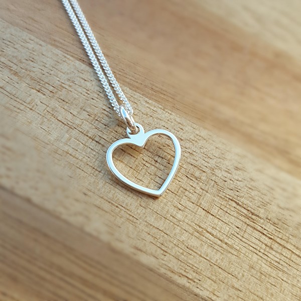 Heart Necklace, Sterling Silver Heart Necklace, Silver Heart Necklace, Heart Necklace, Heart Charm, Gift For Her, Alexia Jewellery