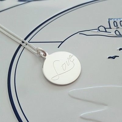 Love Heart Necklace, Sterling Silver, Silver Love Heart Necklace, Love Heart Charm, Heart, Gift For Her