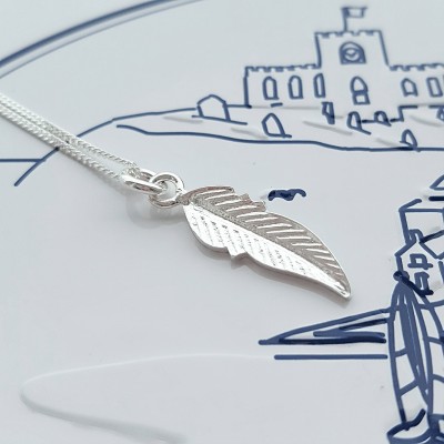 Silver Feather Necklace, Sterling Silver, Feather Jewellery, Remembrance Necklace, Feather Charm, Boho Necklace, Gift For Her