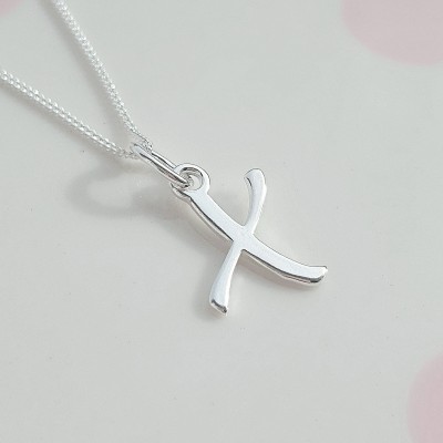 Silver Letter Necklace, Silver Initial Necklace, Personalised Jewellery, Bridesmaid Gift, Maid of Honour