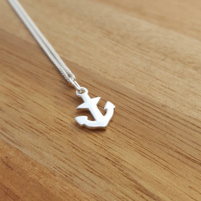 Sterling Silver Anchor Necklace, Silver Anchor Necklace, Anchor Necklace, Silver Anchor, Anchor Charm, Nautical Jewelry, Gift For Her