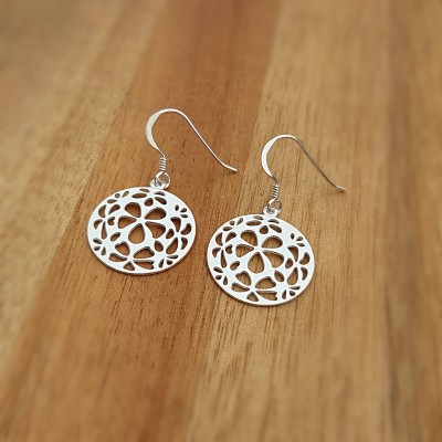 Sterling Silver, Flower Earrings, Silver Flower Earrings, Nature Earrings, Wedding Jewellery, Wedding Jewelry, Bridesmaid Gift, Gift For Her