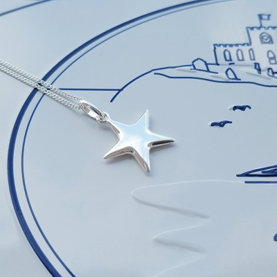 Sterling Silver, Star Necklace, Silver Star Necklace, Silver Star, Star, Star Charm