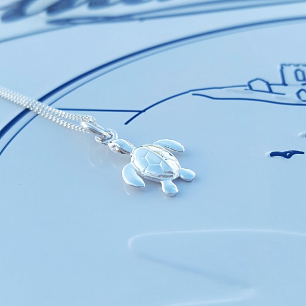Sterling Silver Turtle Necklace, Silver Turtle Necklace, Turtle necklace, Sea Life Necklace, Sea Life Jewellery, Sea Life Jewelry