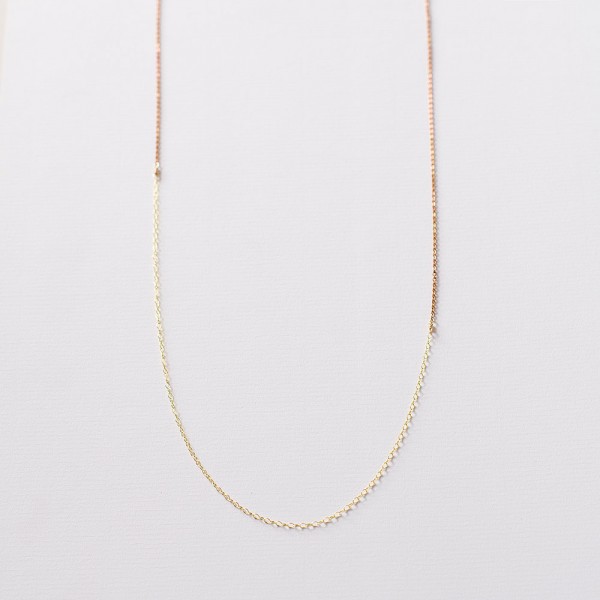 Amina - long gold necklace - 18k gold and brass layering necklace - minimal long chain necklace - long layering necklace