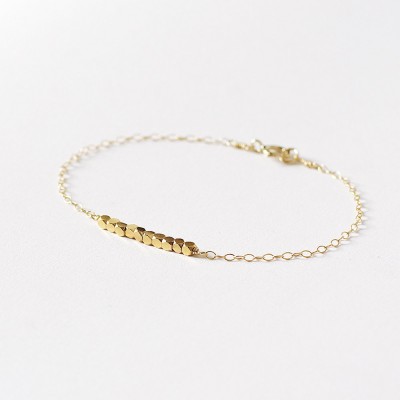 Anais - dainty gold bracelet - 18k gold bead bracelet - delicate gold bracelet - tiny beaded bracelet - bridesmaid bracelet
