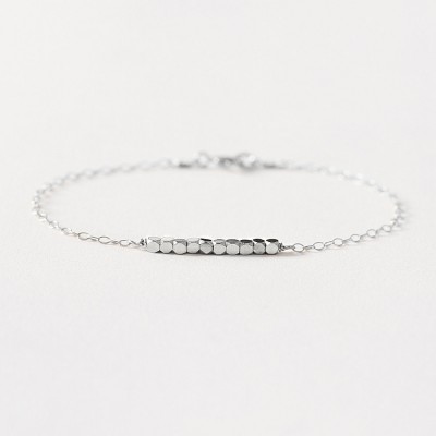 Anais - dainty silver bracelet - sterling silver bead bracelet - delicate silver bracelet - tiny beaded bracelet