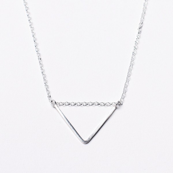 Apex - sterling silver chevron necklace - triangle necklace - minimalist jewellery - silver geometric necklace