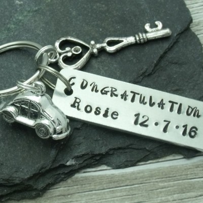Congratulations on Passing Driving Test Keychain / Keyring, New Driver Gift, Passing Driving Test Gift, Learner Driver, Car Keyring