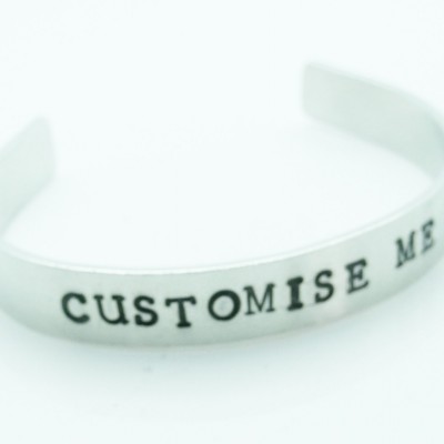 Customise Me personalised hand stamped bracelet, customised bangle, hand stamped bangle, gift for mum mon, daughter, for wife, girlfriend