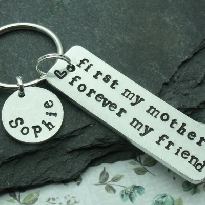 First my mother forever my friend keyring, mother gift, mum mom gift, mother daughter, personalised mother gift, Christmas / Xmas gift idea
