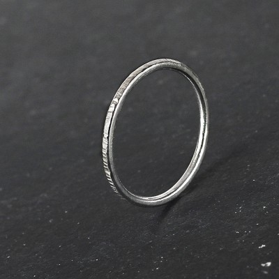 Coco - thin sterling silver ring - textured stacking ring - thin silver band - minimal silver jewellery - skinny ring