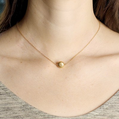 Dahlia - minimal 18k gold vermeil necklace - delicate gold necklace - gold pendant necklace - gold circle necklace - gift for mother