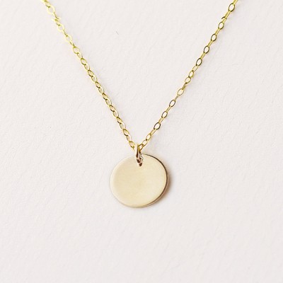 Gold letter necklace - personalised gold disc necklace - silver name necklace - initial necklace - bridesmaid jewellery