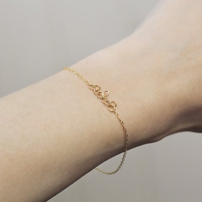 Grace - delicate 18k gold chain bracelet - dainty gold bracelet - simple silver bracelet - gift for sister, daughter, girlfriend