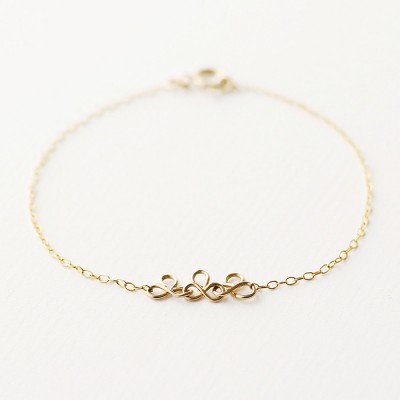 Grace - delicate 18k gold chain bracelet - dainty gold bracelet - simple silver bracelet - gift for sister, daughter, girlfriend