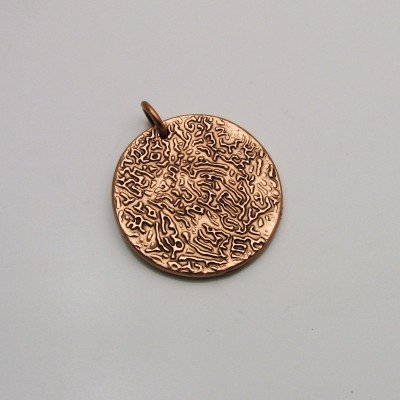 Copper Fingerprint Jewelry, Copper Handwriting Jewelry, Personalized Copper Jewelry, Custom Copper Jewelry, Gift for Men, Men's Jewelry