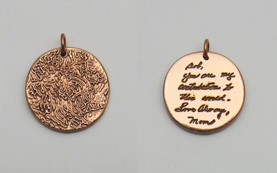 Copper Keepsakes: Your Fingerprints & Handwriting in Metal