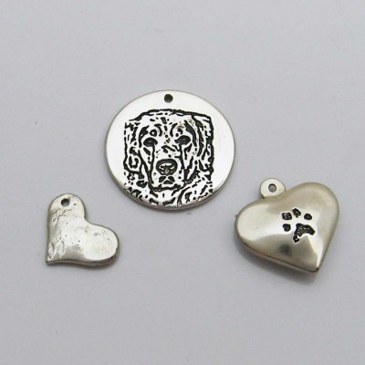 Cremation Jewelry, Ashes Jewelry, Double-Sided Hollow Heart with Your Pet's Cremation Ashes, Pet's Remains, Personalized Memorial