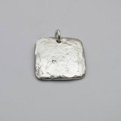 Cremation Jewelry, Ashes Jewelry, Sterling Silver Charm with Your Pet's Cremation Ashes In The Silver, Personalized Silver Charm