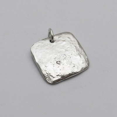 Cremation Jewelry, Ashes Jewelry, Sterling Silver Charm with Your Pet's Cremation Ashes In The Silver, Personalized Silver Charm