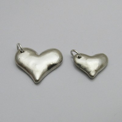 Cremation Jewelry, Pet Ashes Jewelry, Sterling Silver Heart with Your Beloved Pet's Cremation Ashes In The Silver, Personalized Silver Heart