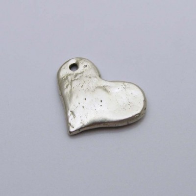 Cremation Jewelry, Pet Ashes Jewelry, Sterling Silver Heart with Your Beloved Pet's Cremation Ashes In The Silver, Personalized Silver Heart
