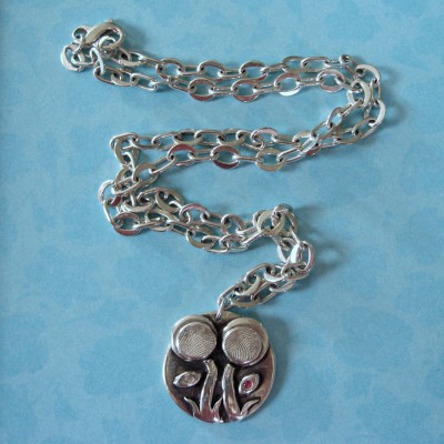 Fingerprint Necklace, Silver Flower Necklace, Birthstone Necklace, Mother Daughter, Sister Necklace, Best Friends Necklace, Mother Son