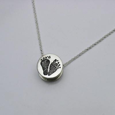 Foot Print Jewelry, Memorial Bell Necklace, Fingerprint Jewelry, Handwriting Jewelry, Kinetic Jewelry, Silent Baby Memorial, Miscarriage
