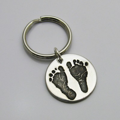 Footprint Jewelry, Footprint Charm, Baby's Footprints Jewelry, Baby's Handprint Jewelry, Personalized Charm, Silver Footprint, Memorial