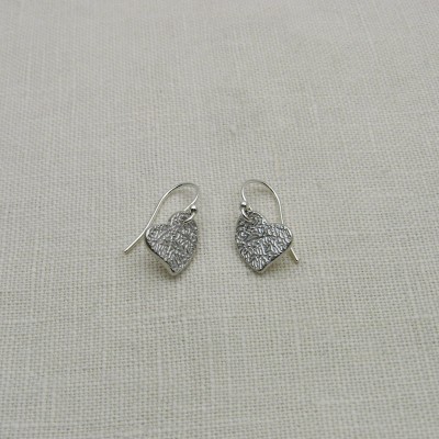 Silver Heart Fingerprint Earrings, Fingerprint Jewelry, Personalized Fingerprint Earrings, Custom Fingerprint Earrings, Heart Earrings