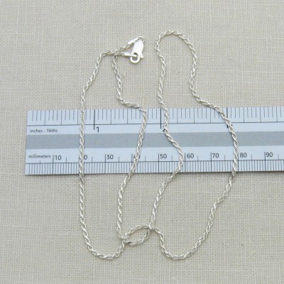 Sterling Silver Rope Chain, Chain for Fingerprint Jewelry, Chain for Handwriting Jewelry, Strong Chain, Durable Chain, Elegant Chain