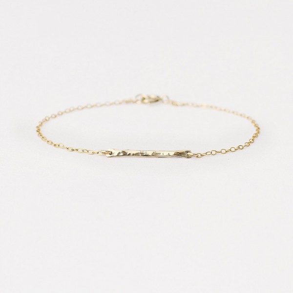 Lux - 18k gold bar bracelet - horizontal gold bar bracelet - delicate gold bracelet - minimal jewellery - bridesmaids gift