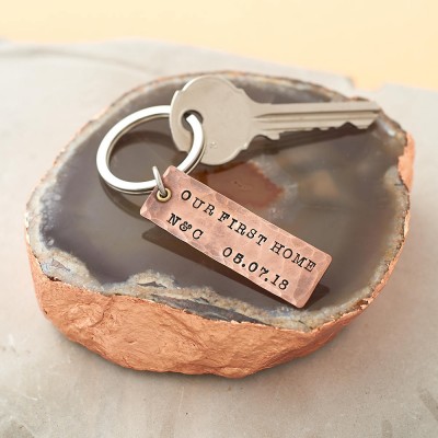 First Home Keyring - Personalised New Home Keyring - Our First Home - House Keyring - New Home Gift - Housewarming - UK