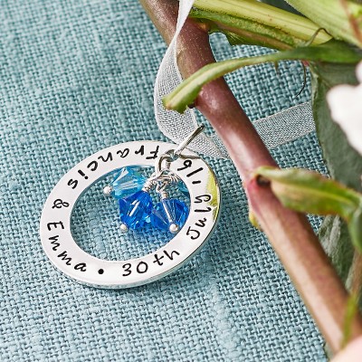 Personalised Wedding Bouquet Charm - Something Blue - Hand Stamped Bridal Bouquet Charm - Sterling Silver - Wedding Gift for Bride