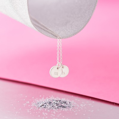 Tiny Initial Necklace - Single Initial Necklace - Sterling Silver - Personalised Letter Necklace - Layering Necklace - Initial Pendant