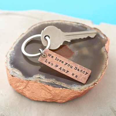 We Love You Daddy Keyring - Personalised Christmas Gift for Dad - Birthday Gift for Dad - Personalised Daddy Keyring - Gift from Children